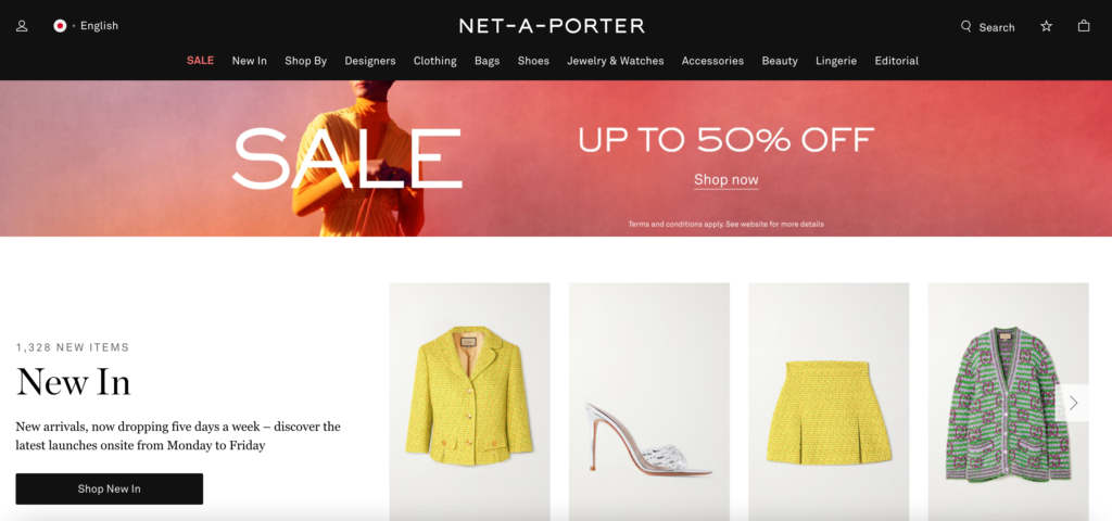 NET-A-PORTER公式ホームページ